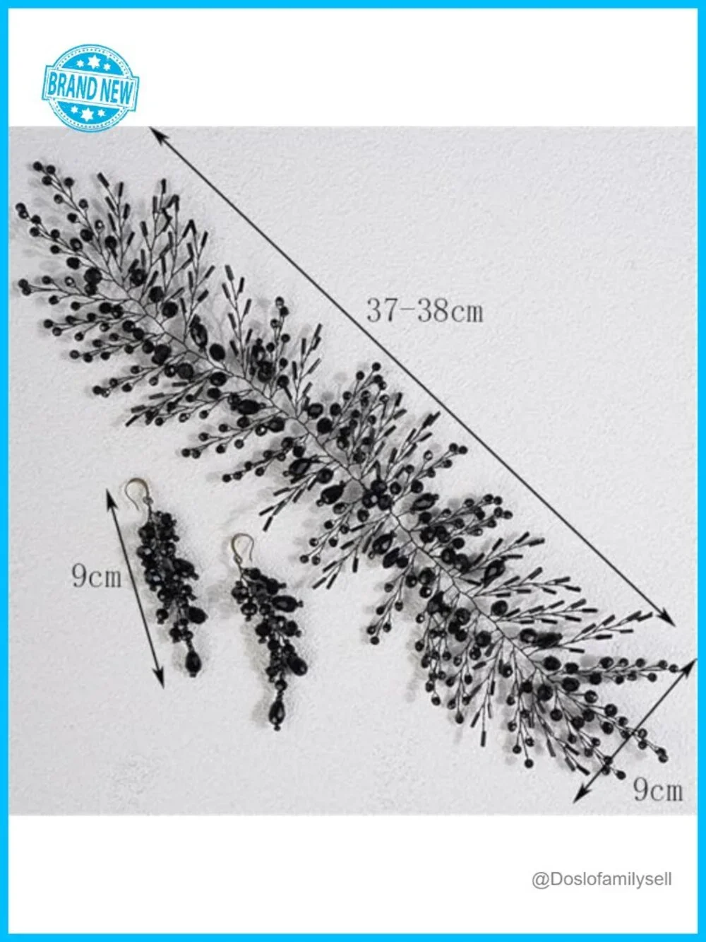 Crystal Beaded Headband Hair Vine for Wedding Party Prom